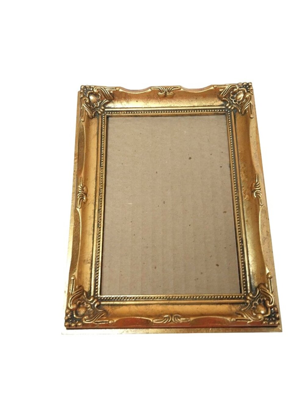 Vintage Gold Painted Ornate Picture Frame 5x7 For Wall Only Baroque